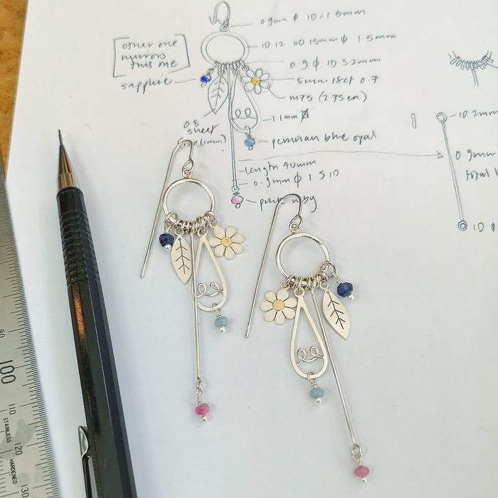 Summer Garden Charm Earrings | Diana Greenwood Jewellery
