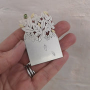 leaves and flowers brooch | Diana Greenwood Jewellery