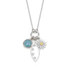 Aster, Aquamarine and Peapod Necklace | Diana Greenwood Jewellery