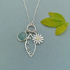 Aster, Aquamarine and Peapod Necklace | Diana Greenwood Jewellery