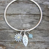Aster flower and leaf bangle | Diana Greenwood Jewellery
