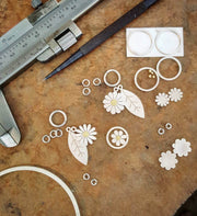 aster flower and leaf necklace | Diana Greenwood Jewellery
