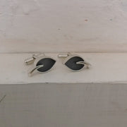 leaf silhouette cufflinks | Diana Greenwood Jewellery