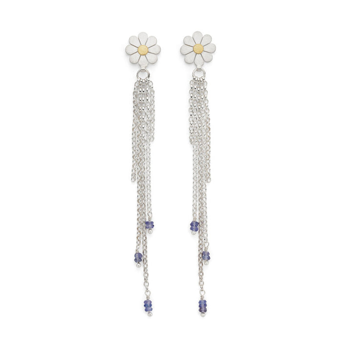 Daisy and Tassel Earrings | Diana Greenwood Jewellery