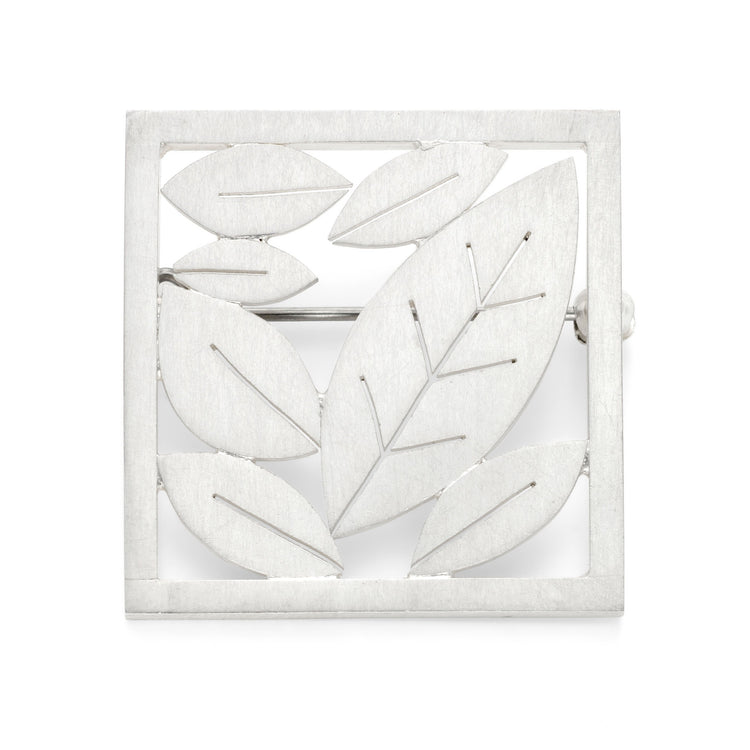 Little Square Leafy Brooch | Diana Greenwood Jewellery