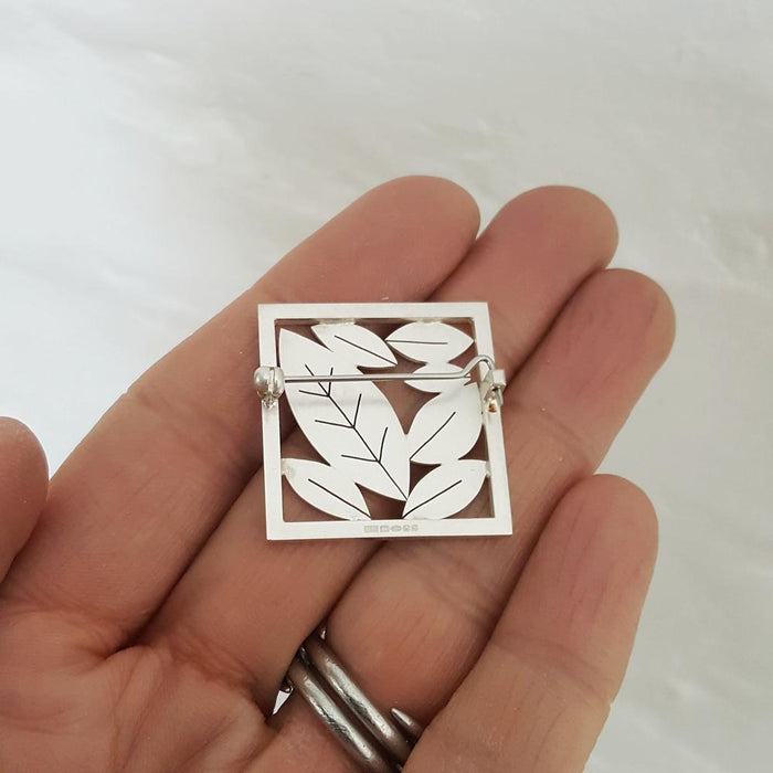Little Square Leafy Brooch | Diana Greenwood Jewellery