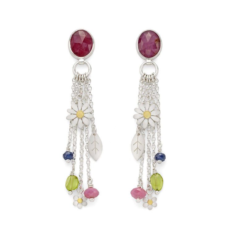 Floral Tassel Earrings | Diana Greenwood Jewellery