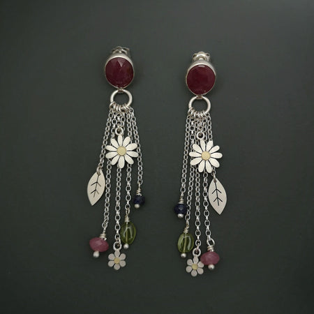 Floral Tassel Earrings | Diana Greenwood Jewellery