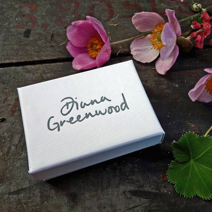 Forget me not and leaf cufflinks | Diana Greenwood Jewellery