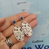 Forget me not earrings with sapphires | Diana Greenwood Jewellery