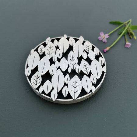 Forty Leaves Silver Brooch | Diana Greenwood Jewellery