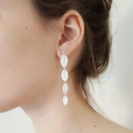 Four leaf stud earrings | Diana Greenwood Jewellery
