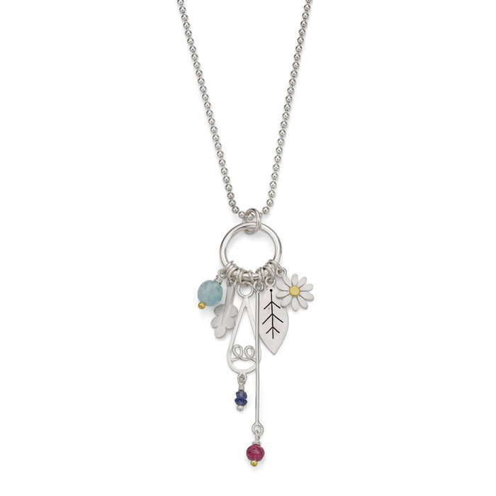 Garden Charms and Aster Flower Necklace | Diana Greenwood Jewellery