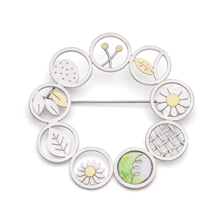 garden ephemera brooch | Diana Greenwood Jewellery