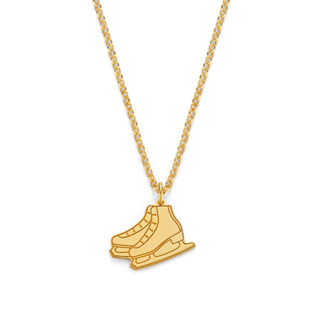 Gold Ice Skating Boots Necklace | Ice Skating Jewellery