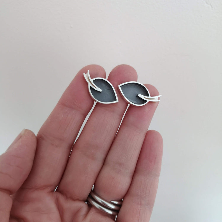 leaf silhouette cufflinks | Diana Greenwood Jewellery