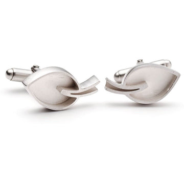leaf silhouette cufflinks | Diana Greenwood Jewellery