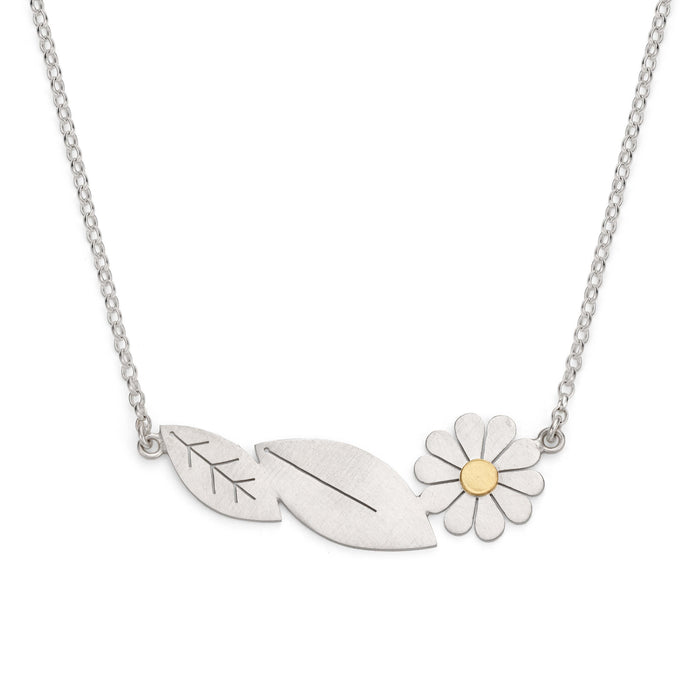 leaves and daisy necklace | Diana Greenwood Jewellery