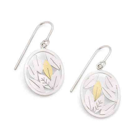 leaves and ovals earrings | Diana Greenwood Jewellery