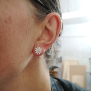 Little aster flower earrings | Diana Greenwood Jewellery