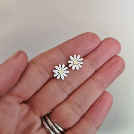Little aster flower earrings | Diana Greenwood Jewellery