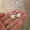 little framed daisy drop earrings | Diana Greenwood Jewellery