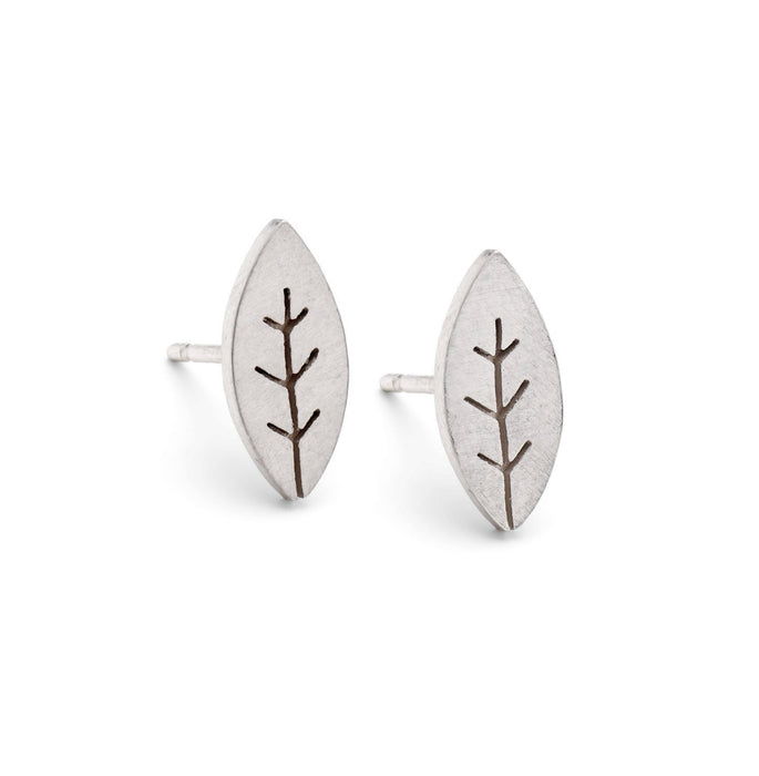 Little Silver Leaf Earrings