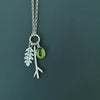 Oak Leaf, Twig and Peridot Necklace | Diana Greenwood Jewellery