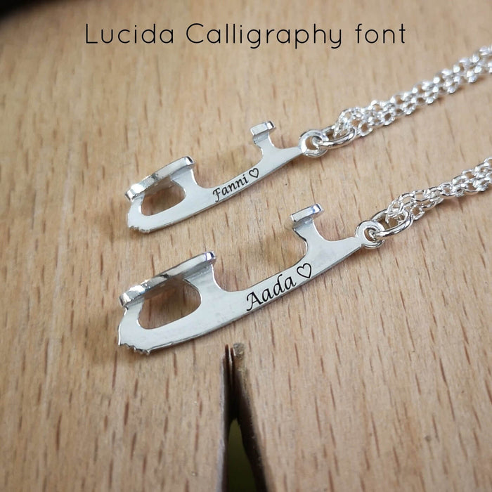 Personalised Gold Ice Skating Necklace | Diana Greenwood Jewellery