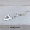 Personalised Extra Large Ice Skating Necklace | Diana Greenwood Jewellery