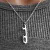 Personalised Silver Ice Skating Necklace | Diana Greenwood Jewellery
