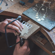 Silver cufflinks with hand cut details | Diana Greenwood Jewellery