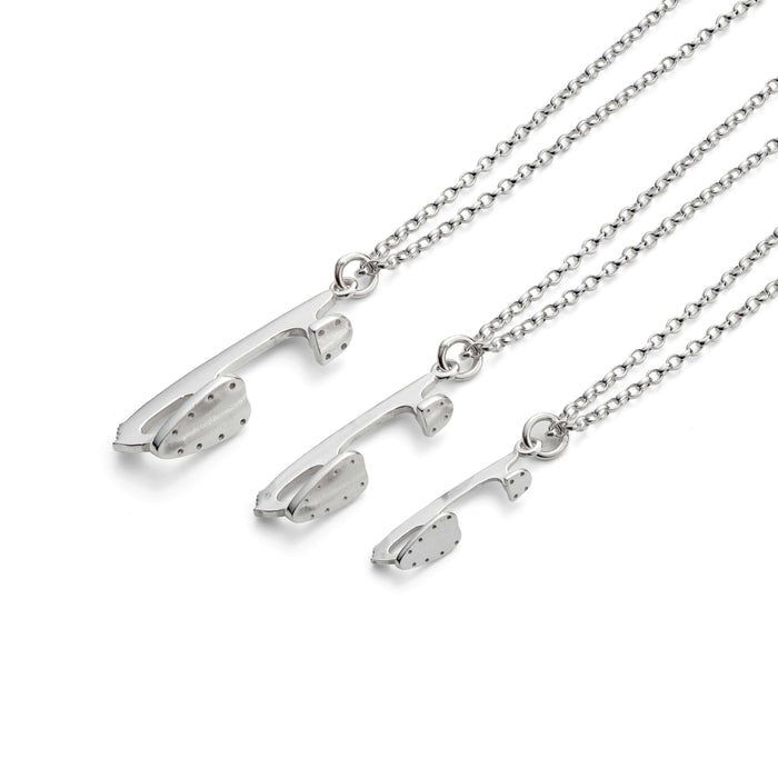 Silver Ice Skating Necklaces | Diana Greenwood Jewellery